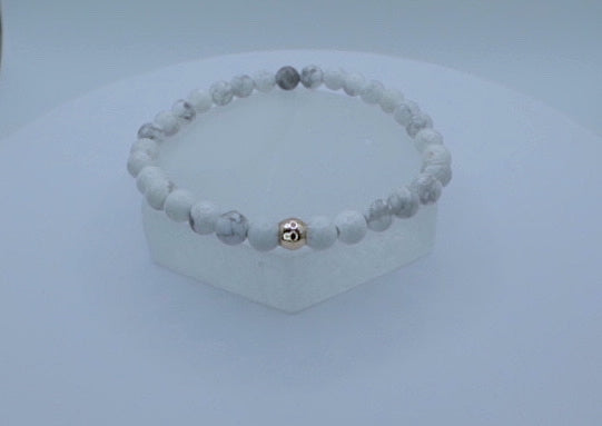 Howlite Bracelet | Guardian | Stone of Angels | Balance | Handcrafted