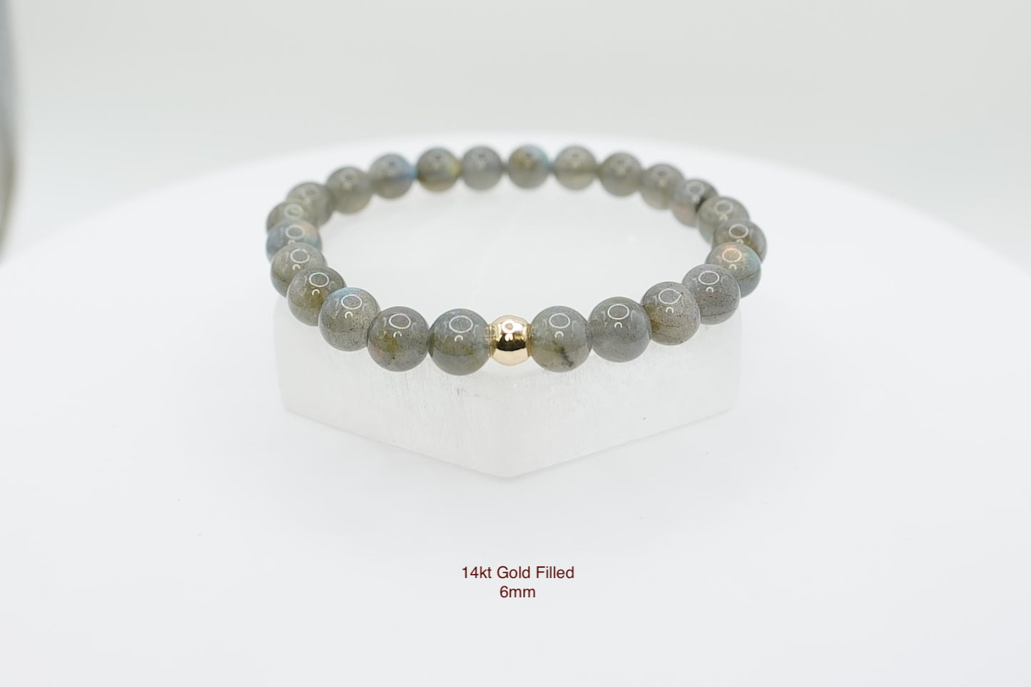 Labradorite Bracelet (Red Flash)| Anxiety Relief | Stone of Magic & Transformation | Heightens Trust in Self & Universe | Shielding Protector | Handcrafted