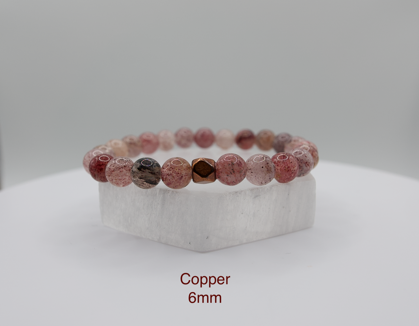 Strawberry Quartz Bracelet | Stone of Universal Love | Positivity | Pure Joy | Purifying | Handcrafted