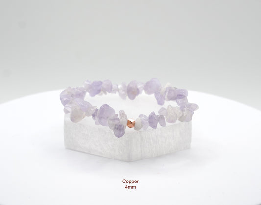 Lavender Jade Chip Bracelet | Stone of the Angels | Purifies the Spirit | Peace | Compassion | Handcrafted