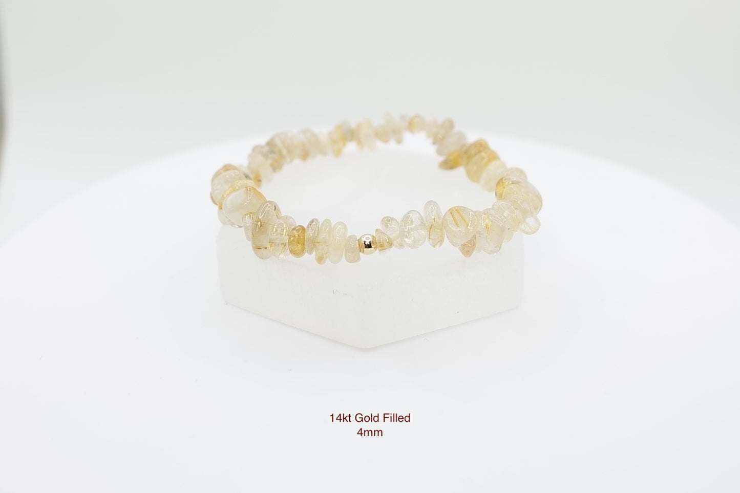 Rutilated Quartz Chip Bracelet | Illuminator Stone | Vibrational Healer | Communication | Handcrafted