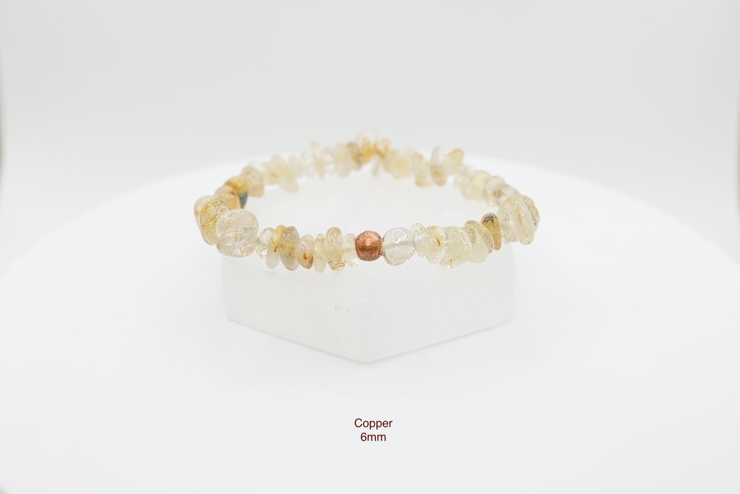 Rutilated Quartz Chip Bracelet | Illuminator Stone | Vibrational Healer | Communication | Handcrafted