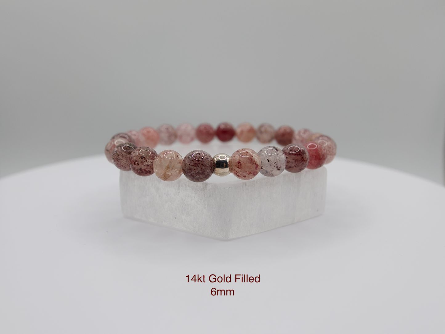 Strawberry Quartz Bracelet | Stone of Universal Love | Positivity | Pure Joy | Purifying | Handcrafted