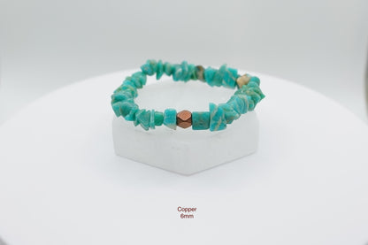 Amazonite Chip Bracelet | Stone of Hope | EMF Blocker | Manifestation | Handcrafted